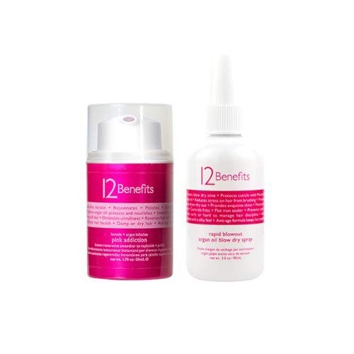 12 Benefits Rapid Repair Duo - Contains Pink Addiction 1.7oz & Rapid Blowout 3.4oz