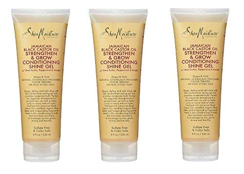 [New Pack of 3] SheaMoisture Jamaican Black Castor Oil Strengthen & Grow Conditioning Shine Gel - 8 oz