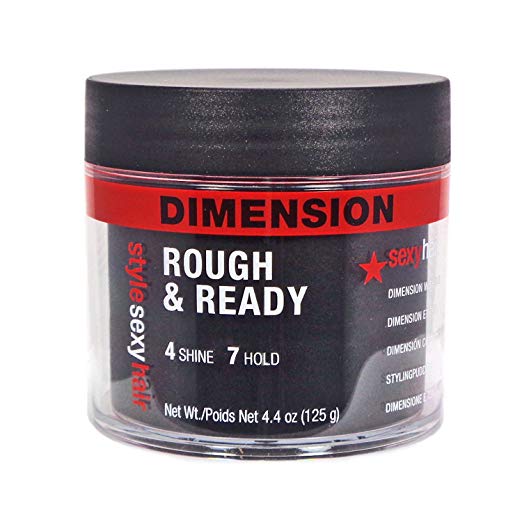 Style Sexy Hair Dimension Rough & Ready 4 Shine 7 Hold Styling Pudding 4.4 oz (Pack of 3)