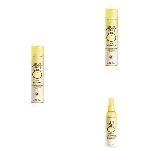 Sun Bum Blonde Variety Pack - Blonde Formula Daily Shampoo, Blonde Formula Daily Conditioner, Blonde Hair Lightener