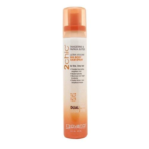 2chic Ultra Volume Big Body Hair Spray with Tangerine and Papaya Butter 5 Oz (Pack 6)