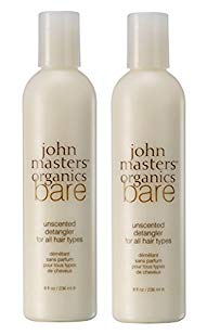 John Masters Organics Bare Unscented Detangler (Pack of 2) with Arnica, White Tea, and Chamomile, 8 fl. oz.