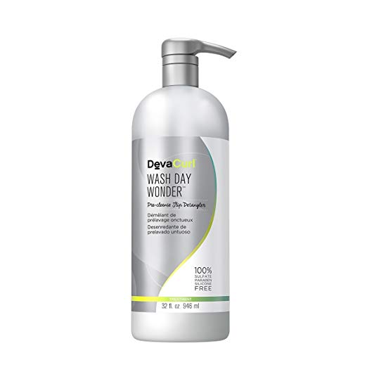 DevaCurl Wash Day Wonder; Pre-Cleanse Treatment; Slip Detangler; Silky and Lightweight; 32 Ounce