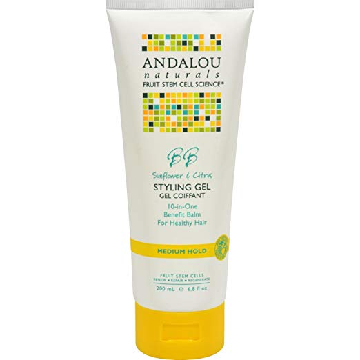 Andalou Naturals Healthy Shine Styling Gel, Sunflower Citrus 6.8 oz (Pack of 3)