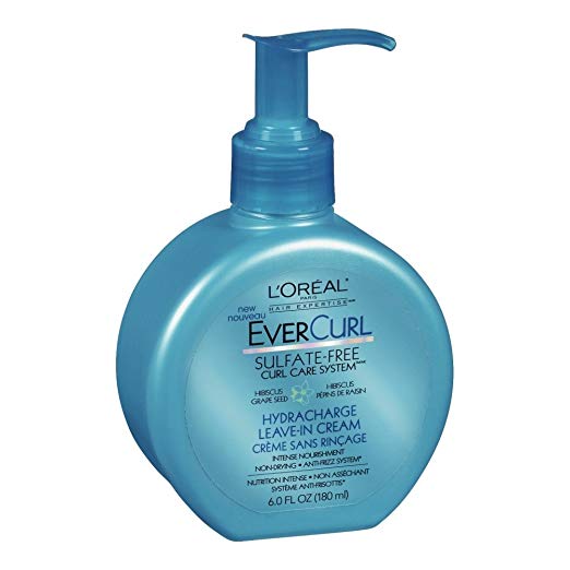 L'Oreal Paris Hair Expertise - EverCurl - Hydracharge Leave-In Cream - Net Wt. 6 FL OZ (180 mL) Each - Pack of 2