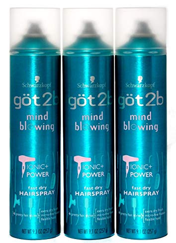 Got 2B Mind Blowing Hairspray Fast Dry 9.1 Ounce (269ml) (3 Pack)