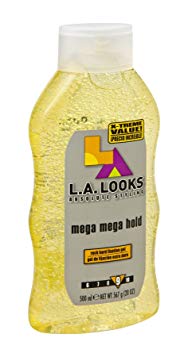 La Looks Gel #9 Mega Mega 20 Ounce (Yellow) (591ml) (6 Pack)