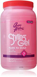 Queen Helene Gel 5 Lb. Stylng Hard to Hold (Pink) (2-Pack) with Free Nail File