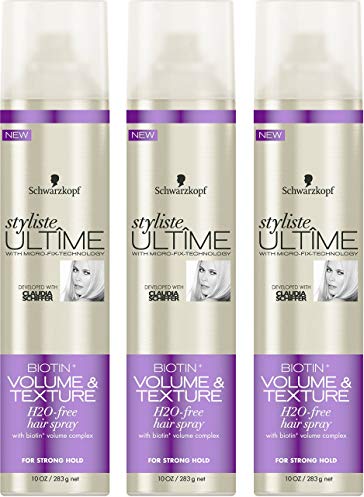 3 Pack of Schwarzkopf Styliste Ultime Biotin+ Volume Hair Spray, 10 oz ea