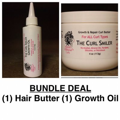 The Curl Smiler Growth & Repair Curl Butter (Scented) & Growth Oil (Set)