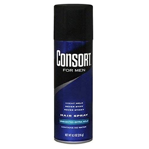 Consort For Men Hair Spray Aerosol Unscented Extra Hold 8.30 oz (Pack of 6)