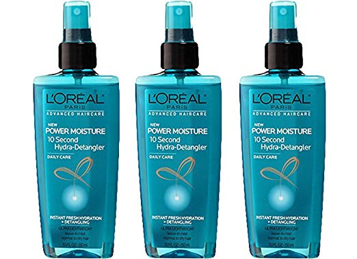 L'Oréal Paris Advanced Haircare Power Moisture 10 Second Hydra-Detangler, 5.1 fl. oz. (Pack of 3)