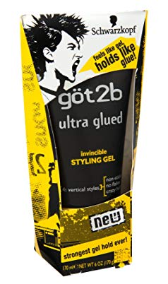 Schwarzkopf Got2b Ultra Glued 4 Vertical Styles Invincible Styling Gel, 6 OZ (Pack of 6)