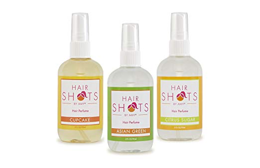 Hair Shots Heat Activated Hair Fragrance Touch Of Sweetness Bundle 3 Items: Cupcake, Asian Green, Citrus Sugar