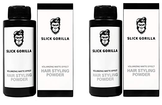 Slick Gorilla Hair Styling Texturizing Powder TWO PACK / 2 x 0.70 Ounce (20g)/ Volumizing Matte Effect