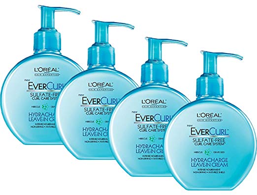 L'Oreal Ever Curl Care System Hydracharge Leave-In Cream 6 oz (Pack of 4)