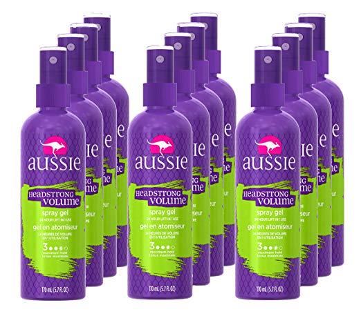 Aussie Aussome Volume Spray Hair Gel, Spray Gel, 5.7 Fl Oz (Pack of 12)