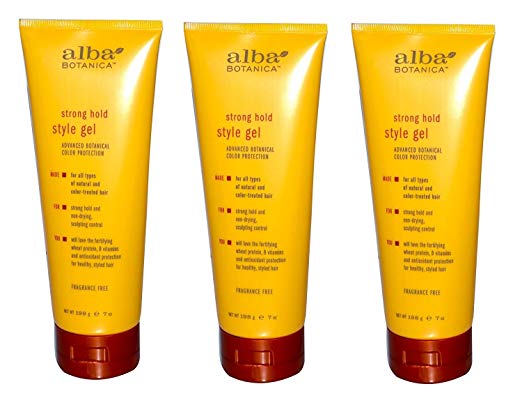 Alba Botanica Advanced, Strong Hold Style Gel, 7 oz. (Set of 3)